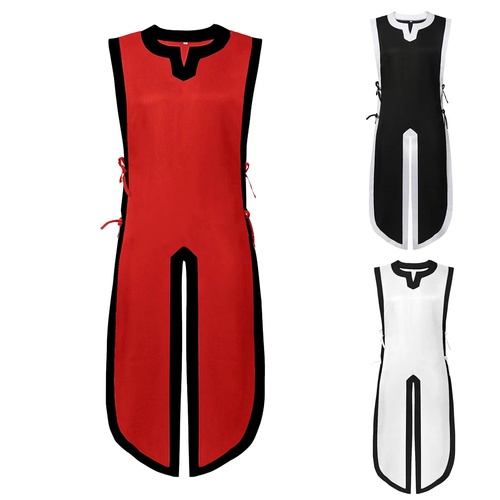 Мужская мода Хэллоуин рыцари средневековый Тога шар яркий жилет Мужское пальто