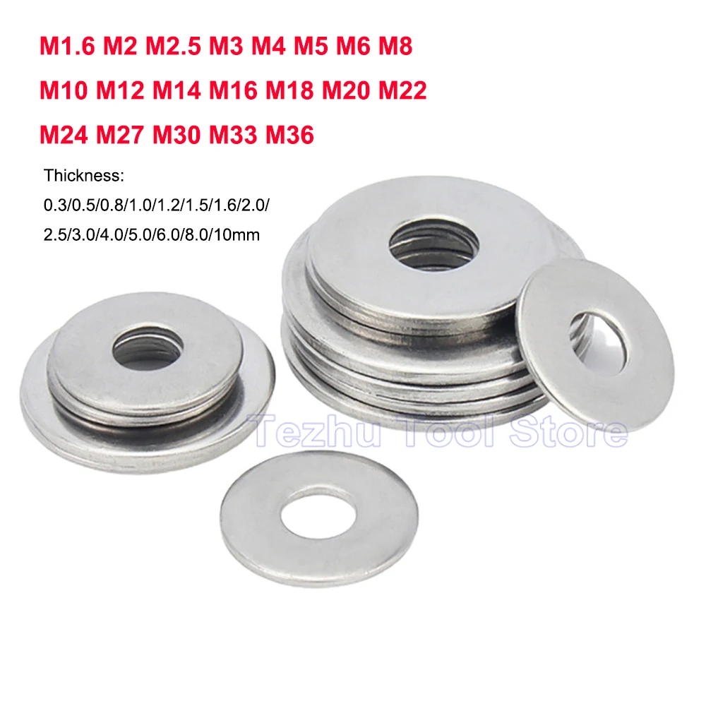 

Плоские шайбы из нержавеющей стали Meson M1.6-M36