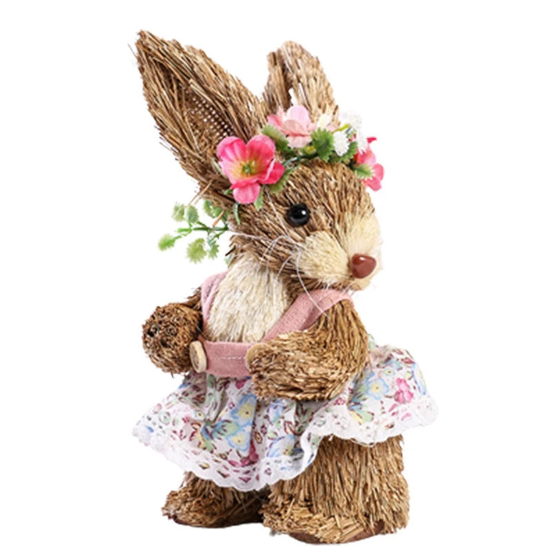 

New Standing Easter Bunny Figures, Fun Easter Grass Bunny Decorations For Parties And Home Garden Decor
