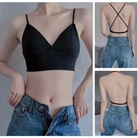 sexy big u back underwear push up wireless girls inner bra summer backless back shaping wrapped chest crop top womens fashion