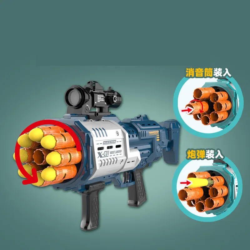 Eight Burst ролевая пусковая установка для стрельбы EVA игрушечный пистолет с мягкими