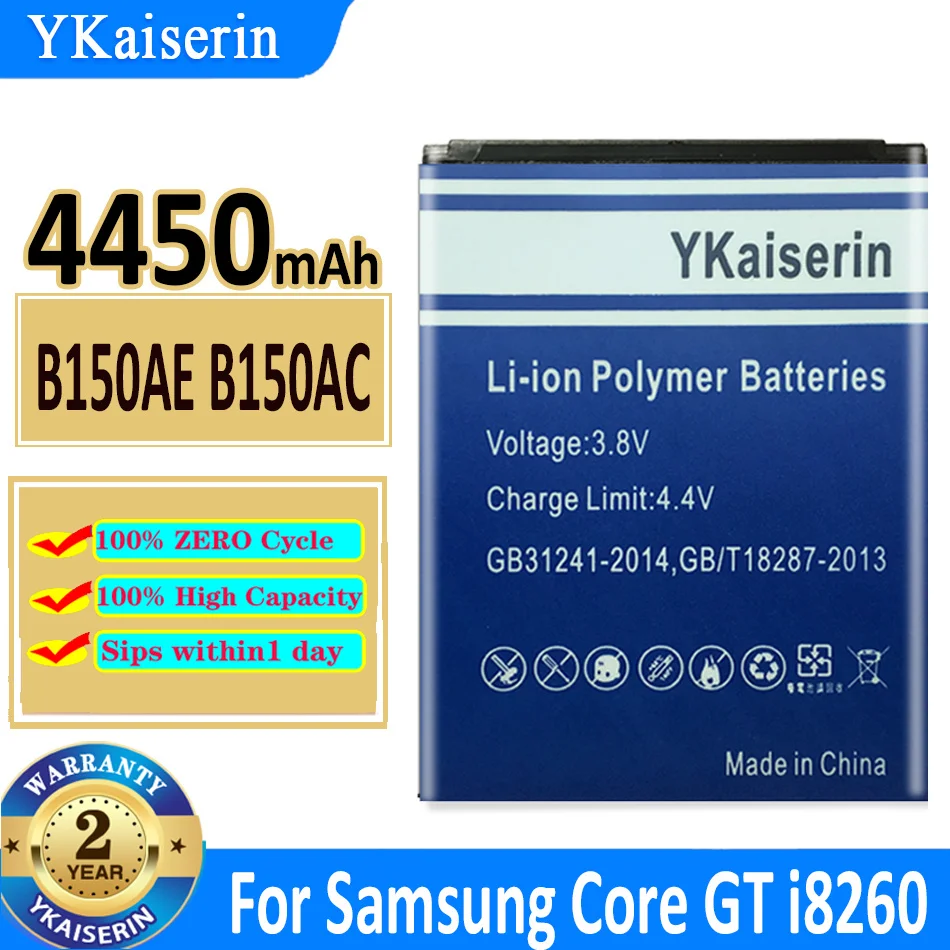 Аккумулятор ykaisin B150AE B150AC 4450 мАч для Samsung GALAXY Core GT I8260 I8262 G3508j G3502 G3508 G3509 G3502U B150AE
