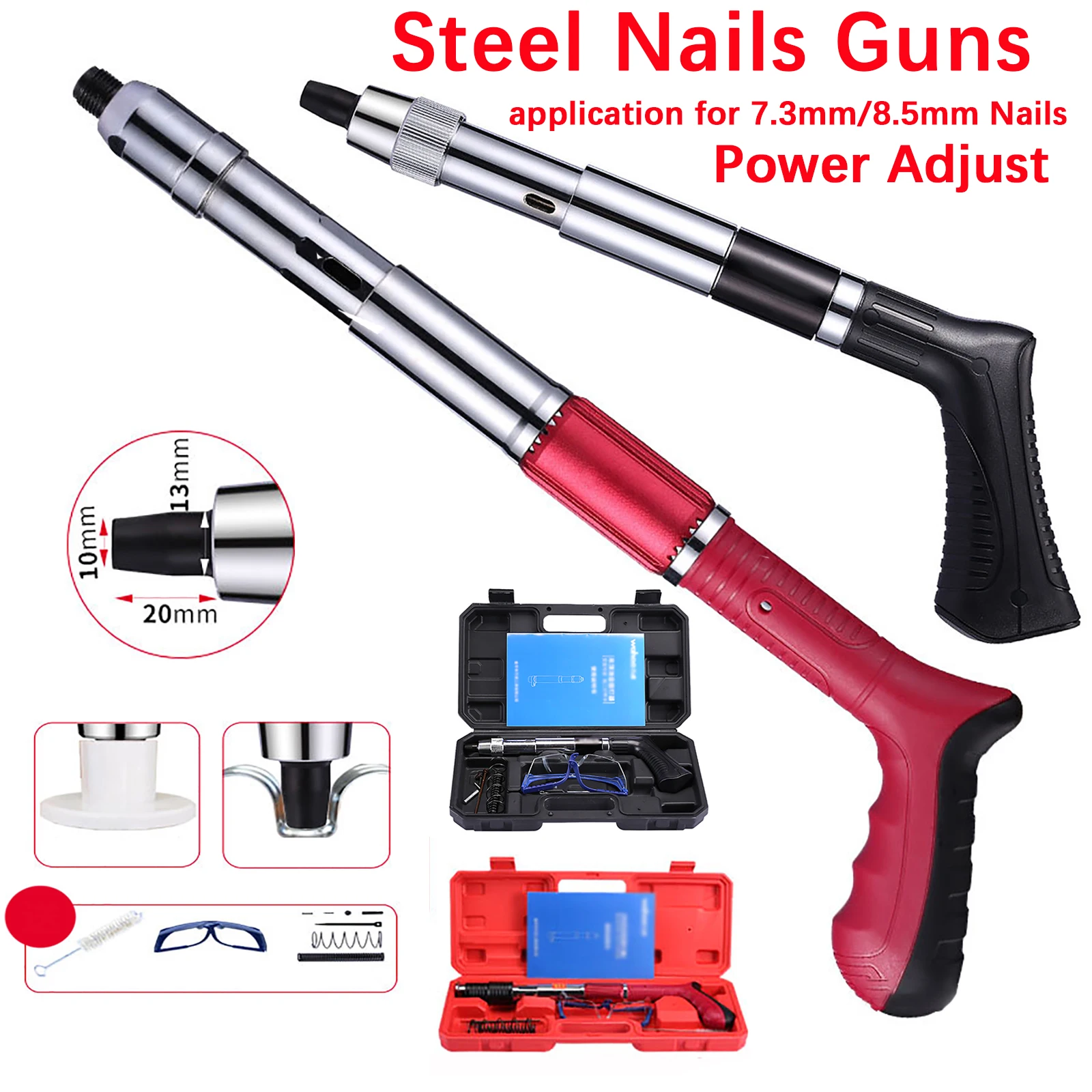 4 Levels Adjust Power Tools Steel Nails Guns Rivet Tool Wall Wire Slotting Device Decoration Rivet Tufting Gun Home Improvement