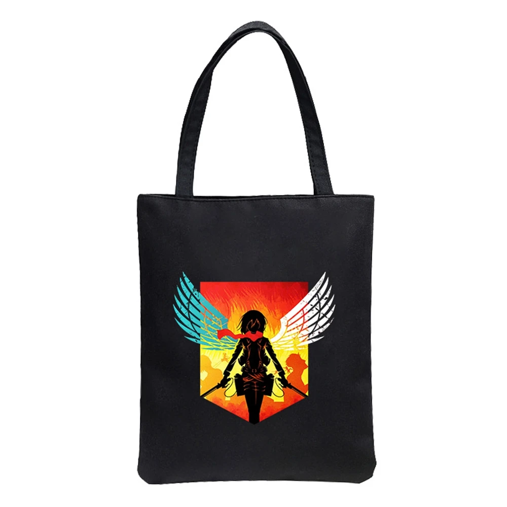 

Повседневная сумка унисекс для покупок с принтом аниме атака на Титанов