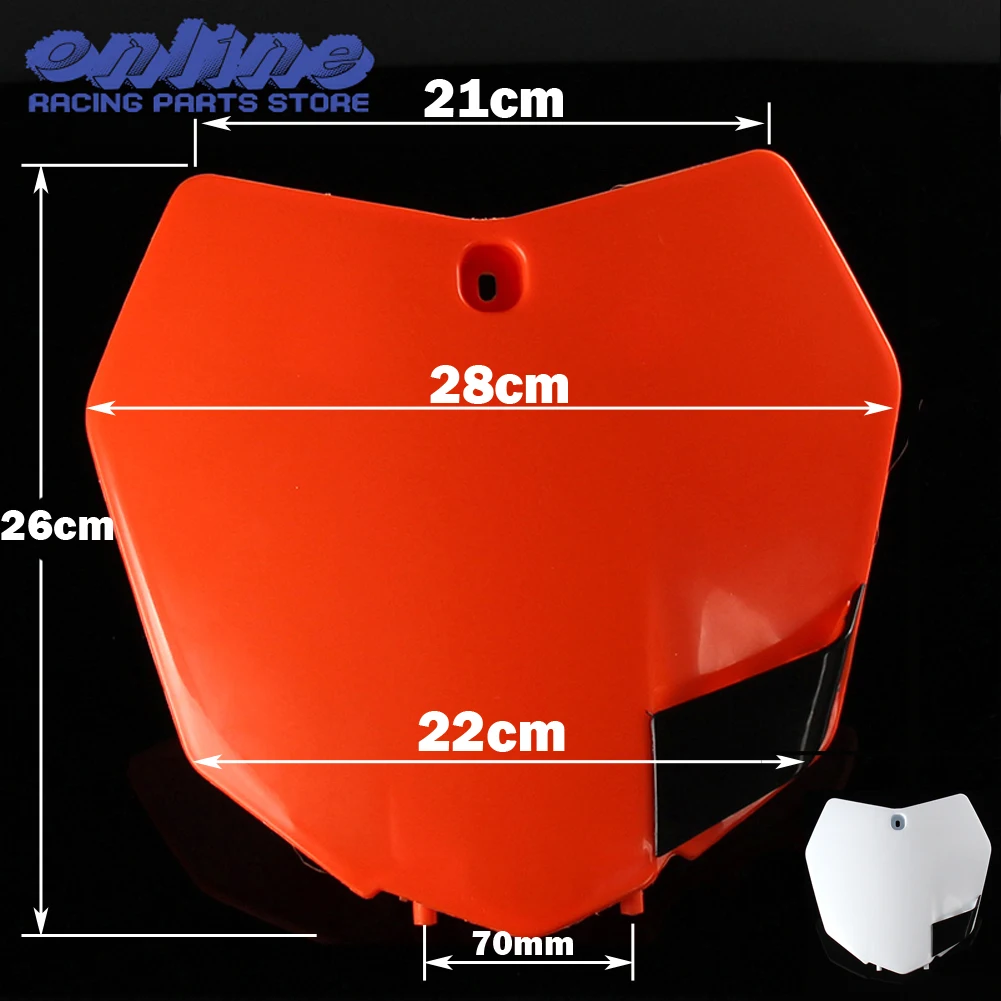 

Plastic Front Number Plate Motocross Holder For 125 150 250 300 350 450 500 SX SXF XC XCW EXC SXS EXC-F XCF-W 2013-16
