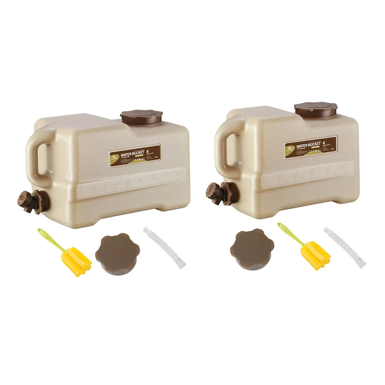

Portable Water Storage Tank Camping Faucet Water Canteens Travel Container
