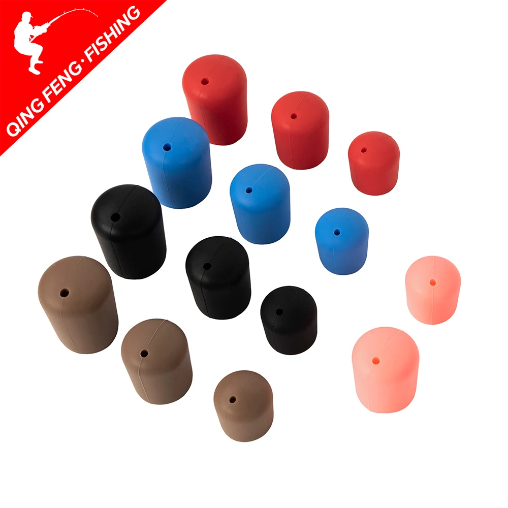 

2pcs Fishing Rod Handle Protective Case Silica gel Lure Rod Bottom Protector Random ColorTackle Accessories