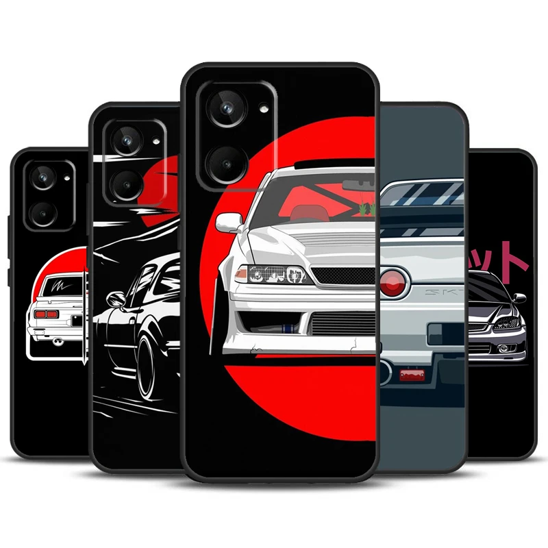 Мультяшный автомобиль JDM ДЛЯ Realme 11 12 Pro Plus 9 10 GT5 GT3 GT Neo5 C35 C31 C30 C33 C51 C53 C55 C21Y C25s