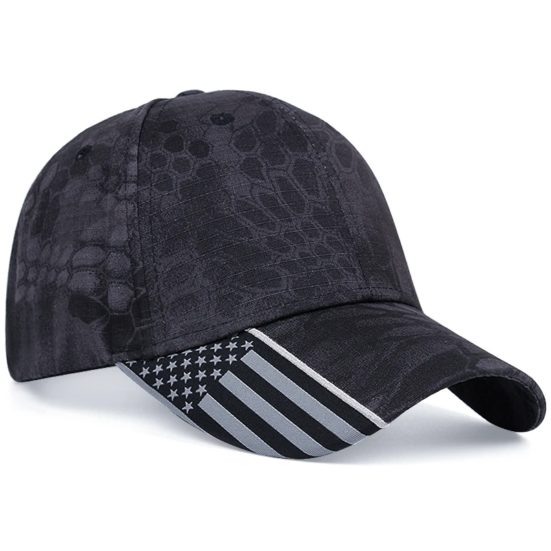 

2022 new spring and summer men's American flag tactical cotton baseball cap outdoor training cap
