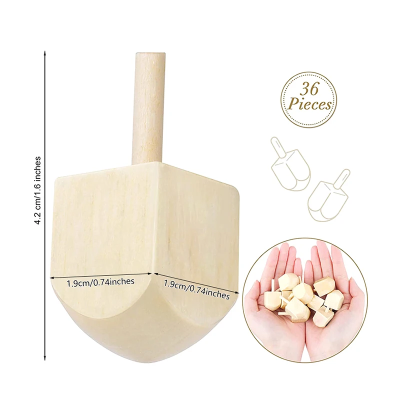 10 шт., волчок, игрушка Mini Dreidel, деревянные дреды, товары для Хануки, классические украшения, подарок для детей (art.: 3920cc3fec082) - 3920cc3fec082