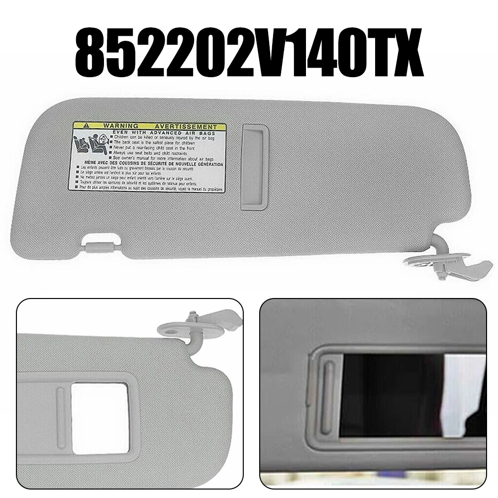 

1pc Car Right Sun Visor With Mirror For Hyundai Veloster 2012-2015 852202V140TX Gray Plastic Sun Visor Accessories
