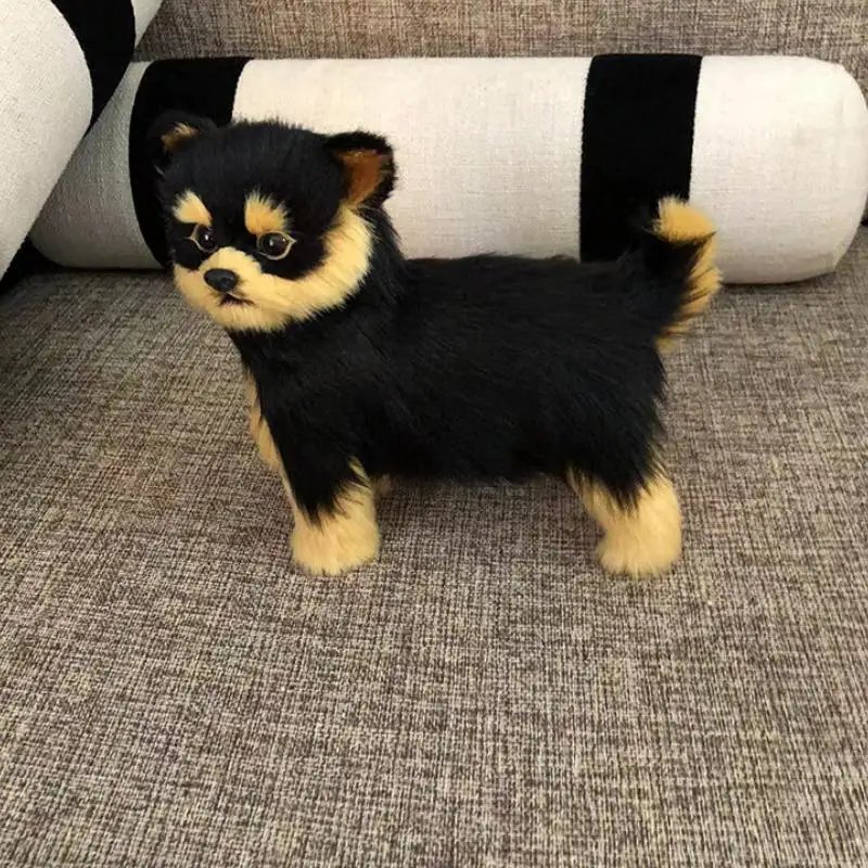 Kawaii Yorkie Dog Puppy Stuffed Teddy Dog Plush Toy Cute Dolls Kid For Children Baby Pets Gifts Simulation Birthday Fluffy