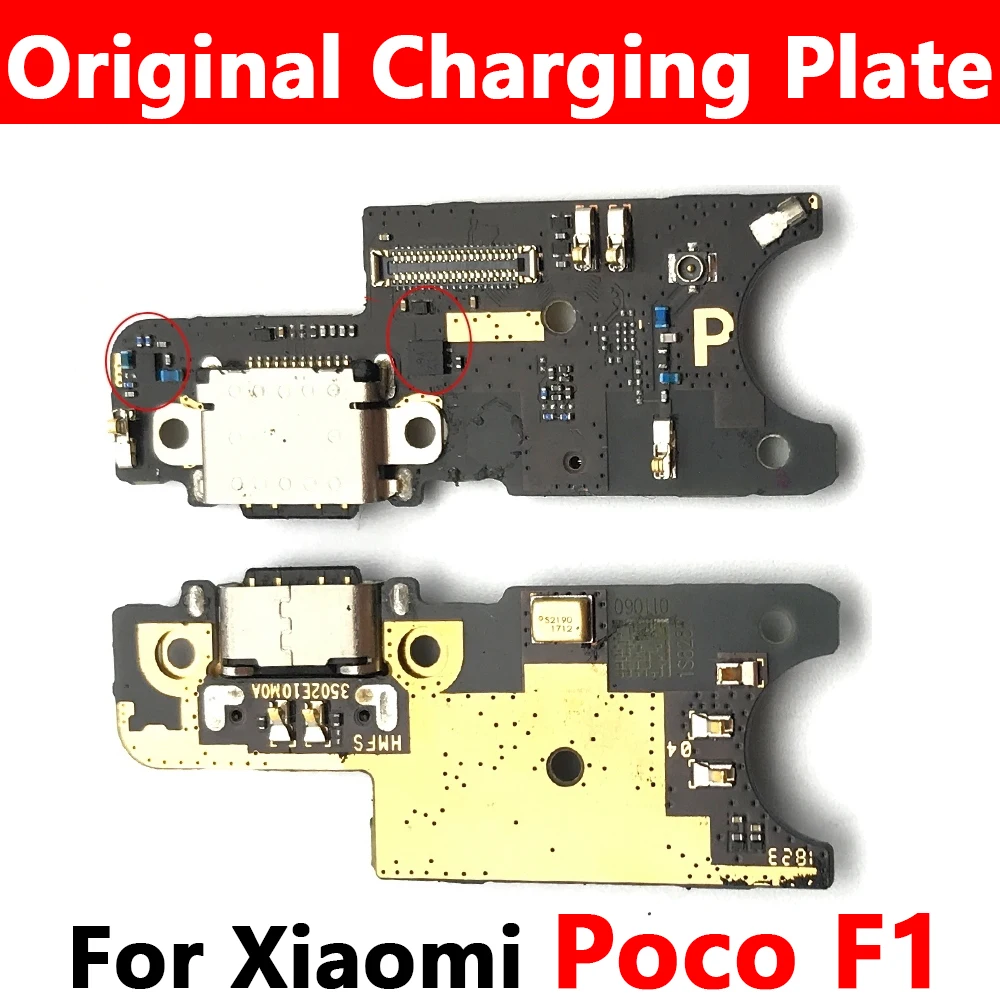 

100% Original USB Port Charging Board For Xiaomi Pocophone F1 USB Charging Connector Board Plug Port Flex