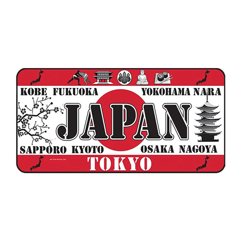 

National Flag Metal Tin Sign Vintage Poster France Spain USA License Plate for Bar Home Restaurant Wall Decor