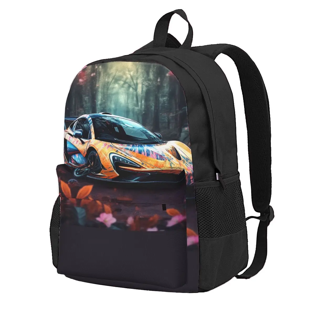 

Мощный рюкзак для спортивных автомобилей, Неоновые Красочные Стильные рюкзаки с рисунком, женские спортивные школьные сумки с рисунком, дизайнерский рюкзак