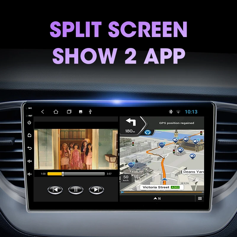 Автомагнитола JMCQ мультимедийный видеоплеер с GPS-навигацией Android 10 DSP для Hyundai Solaris 2