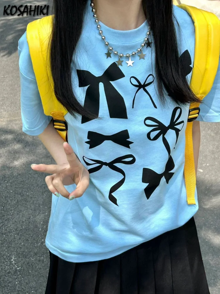 

Женская футболка с коротким рукавом и принтом, в стиле преппи