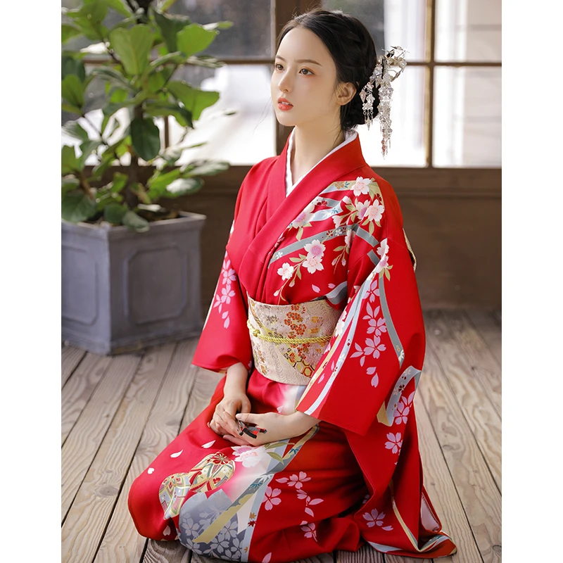 

Винтажная одежда в японском стиле, женское пикантное кимоно, кардиган для косплея, Цветочная японская юката, Женская праздничная одежда для фотосъемки