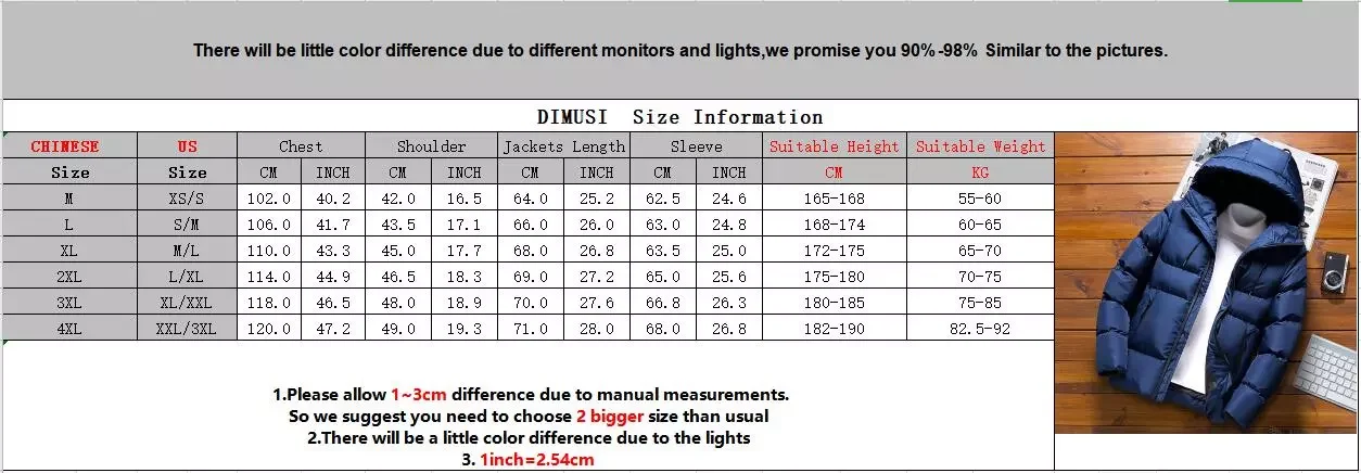 Man Cotton Thick Warm Hooded Parkas Casual Outwear Thermal Sportwear Jackets Men Clothing Winter Men's Jacket Fashion