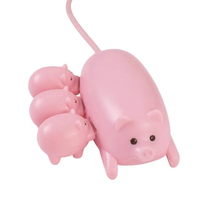 Док-станция USB Симпатичная док-станция типа C в форме свиньи 3-портовый