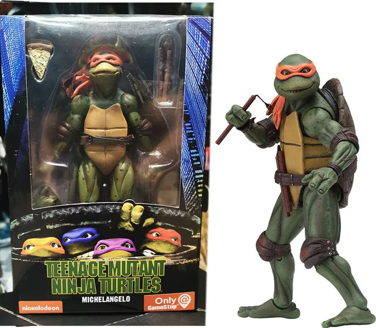 Фото Коллекционная подвижная фигурка Neca Domestic Teenage Mutant Ninja Turtles TMNT, версия по фильму 1990 года, 7 дюймов, лимитированная серия №3