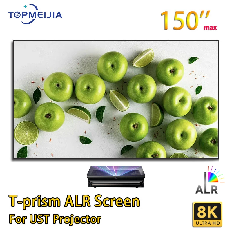 

135 дюймовый T-Prism ALR UST с фиксированной рамкой, проекционный экран 16:9, настенная рамка, экран проектора для ультракороткого проектора 4K