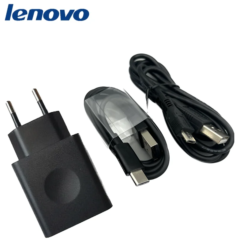 Быстрое зарядное устройство Lenovo 10 Вт EU дорожный настенный адаптер Micro USB/Type C кабель для Lenovo Vibe P2 P1 Z5S Z6 Z5 pro K5 K5s Z3 Z2 K10 Plus