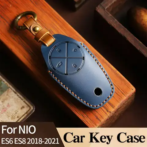 Чехол для автомобильного ключа для NIO ES6 ES8 2018-2021 из натуральной кожи в стиле ретро модные красивые износостойкие декоративные аксессуары