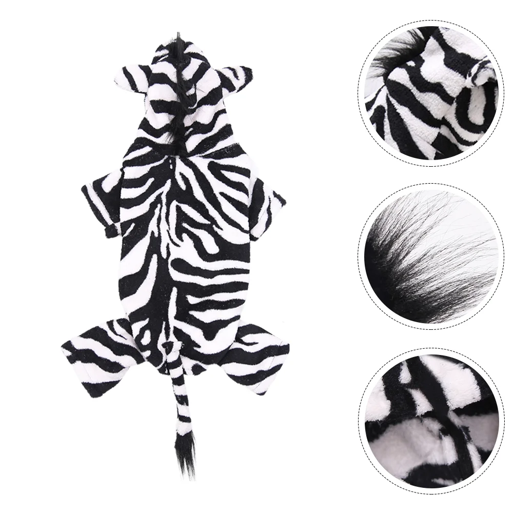 

Pet Dog Clothes Holiday Winter Clothing Puppy Jumpsuit Coral Apparel Cute Costumes Pajamas Modeling Zebras Hoodie Christmas