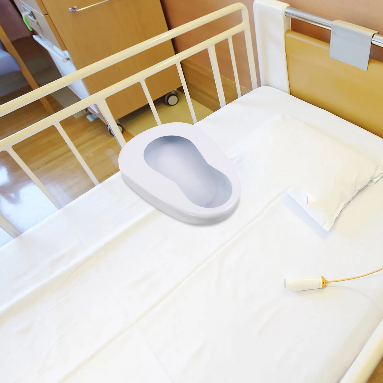 Фото Портативный металлический туалетный горшок для лежачих больных: эргономичный, непроливаемый, легко моется, легкий, для ухода за пожилыми людьми №3