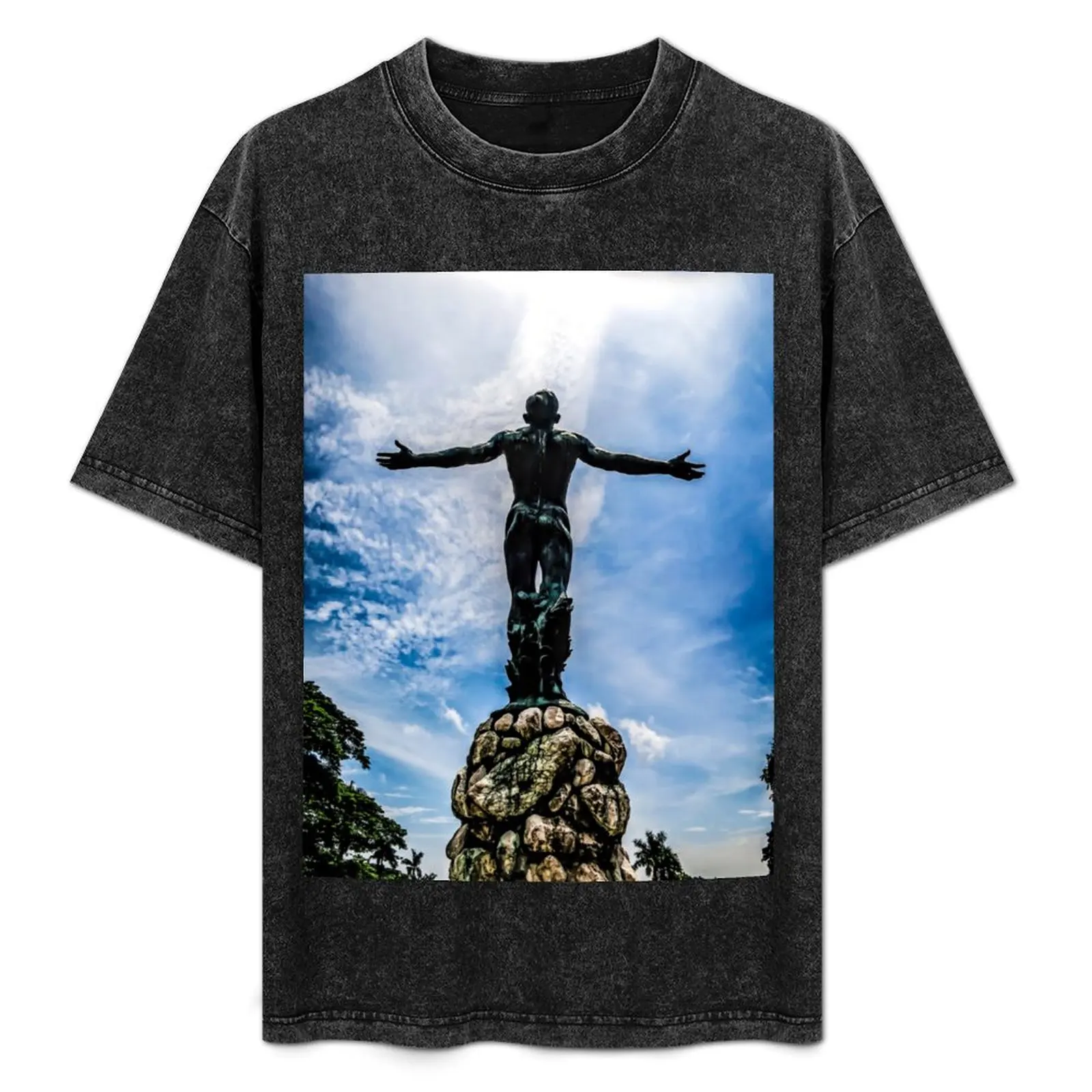 Футболка Университет Филиппин Oblation черные мешковатые рубашки в стиле аниме