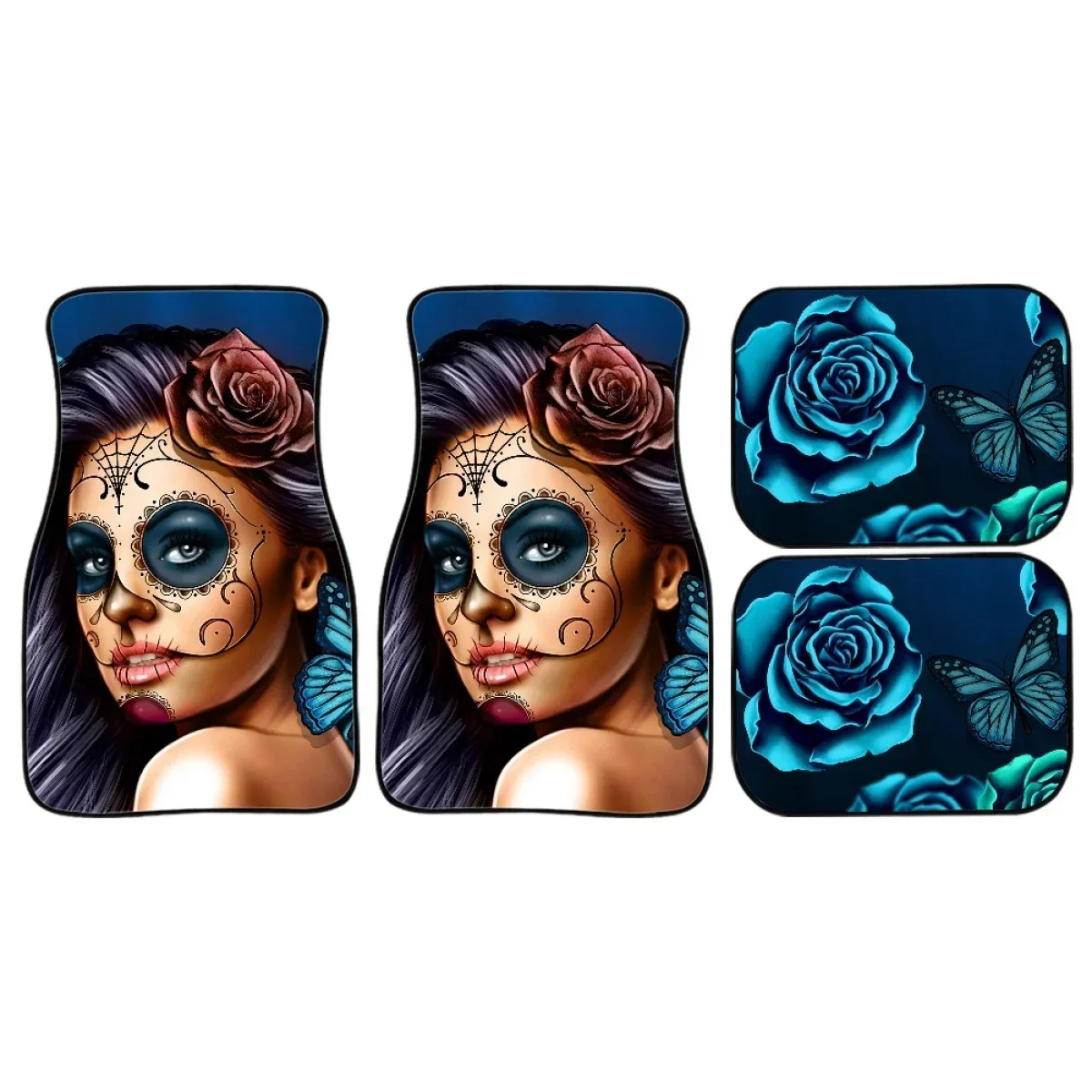 Автомобильные коврики Готическая невеста Зомби Роза Дизайн Противоскользящие