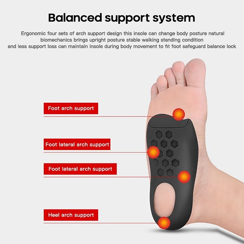 

1Piar Flatfoot Orthotics Insoles Unisex Orthopedic Adjuster Arch Support Orthopedic Insole O-Shaped Leg Flatfoot Corrector Pad