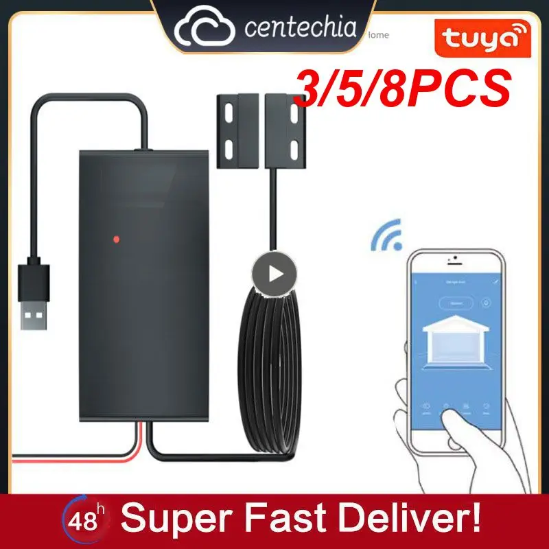 

3/5/8PCS 2.4ghz Wifi Magnetic Sensor Wall Mounted Remote Monitoring Intelligent Door Sensor Voice Comtrol Multi User Access