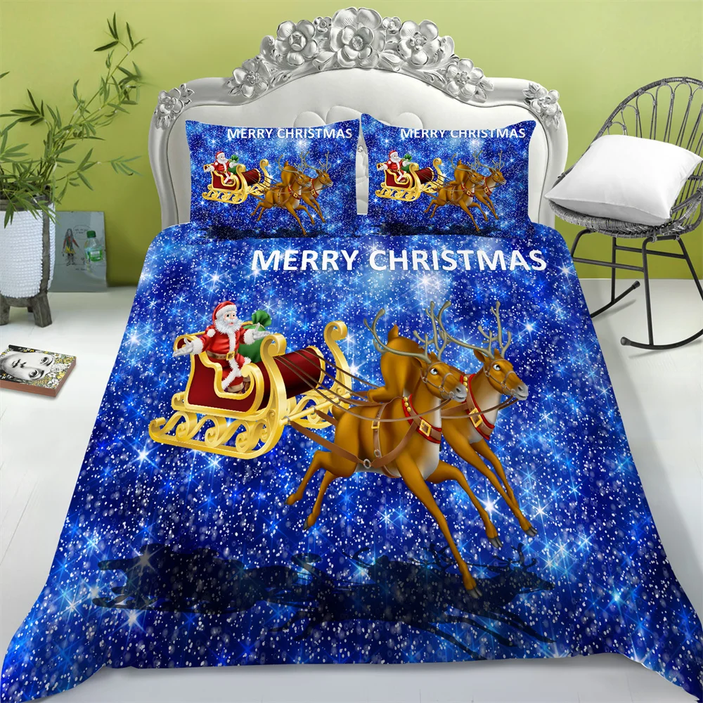 Christmas Gift Bedding Sets Unique Design Comforter Cover Suits Boys Girls King Size Home Bedclothes Microfiber Bedspread