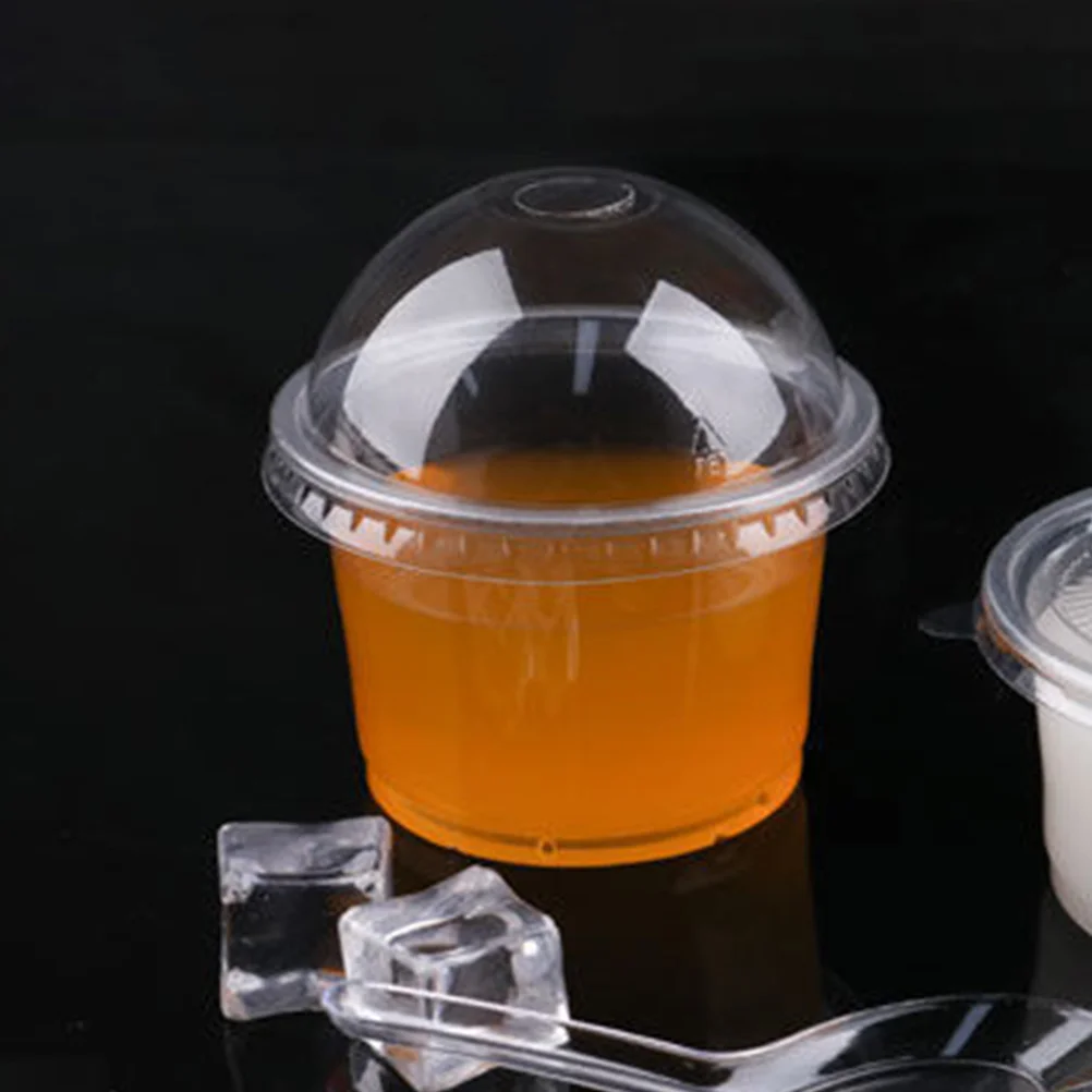 Пластиковые чашки для десертов пищевые контейнеры с крышками одноразовые чаши