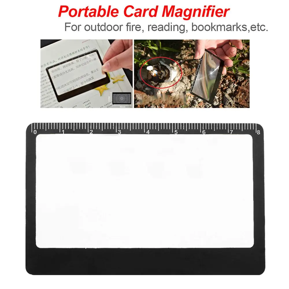 

Glass Fresnel Lens PVC Transparent Outdoor Focused Ignition Magnifier Sheet X3 Magnifying Book Page Magnification