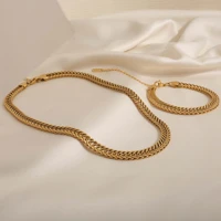 2022 jewelry tarnish free high end stainless steel jewelry chunky knit chain necklace for women