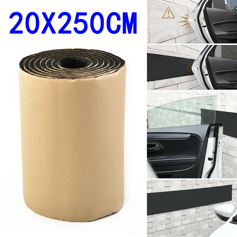 

250x20cm Car Door Protector High Quality Garage Rubber Wall Safety Guard Bumper Sticker Safety Parking Parapet Auto Accessories