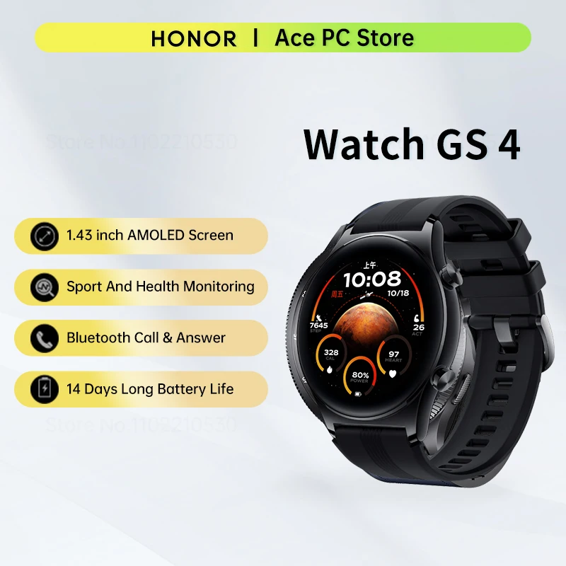 HONOR Watch GS Pro Смарт-часы 1 39 '' 5ATM GPS Bluetooth Вызов Умные часы Сердечный ритм SpO2