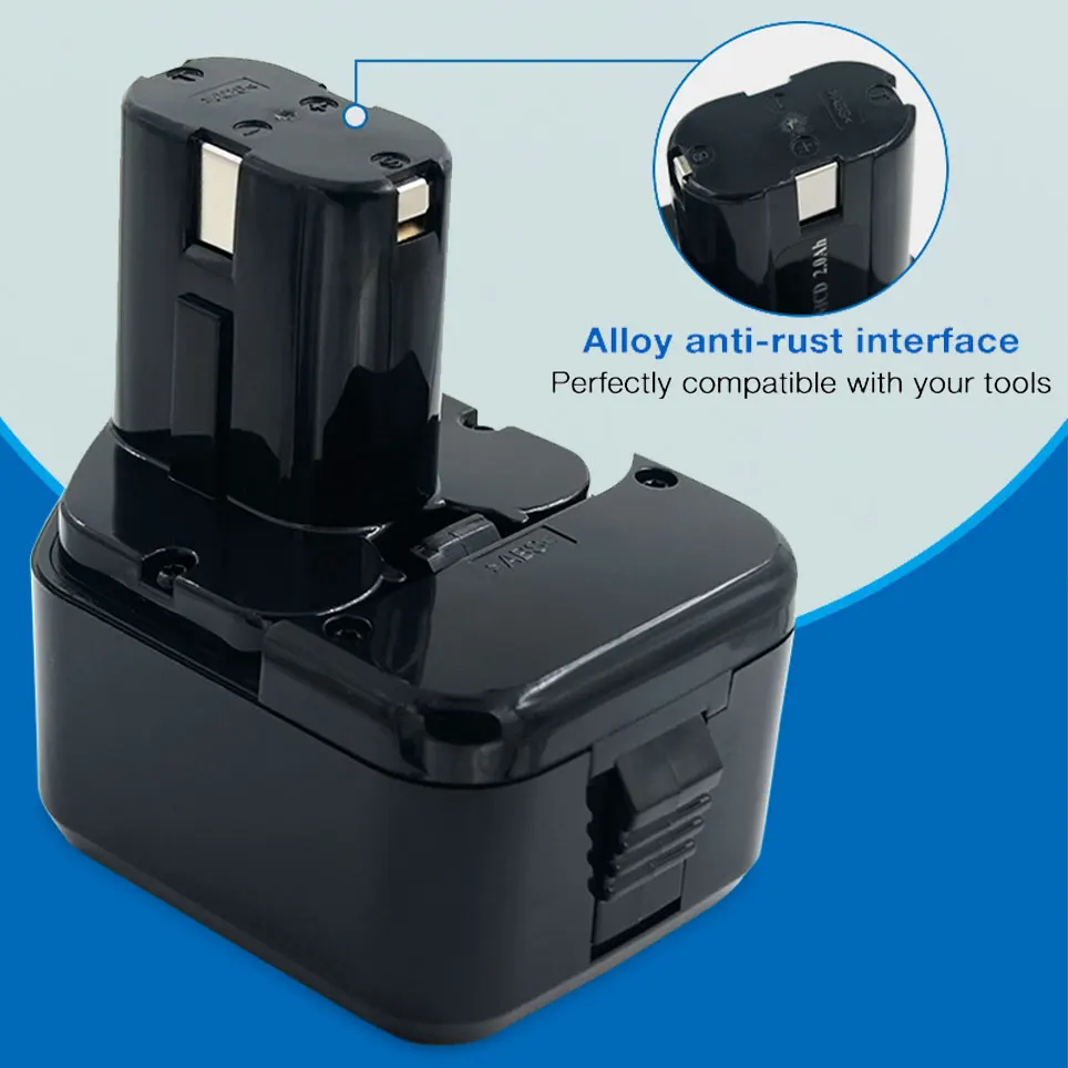 

12V Ni-CD 12800mAh Cordless Power Tool Battery for Hitachi EB1214S EB1212S EB1214L Eb1220bl Eb1220hl Eb1220hs Eb1220rs