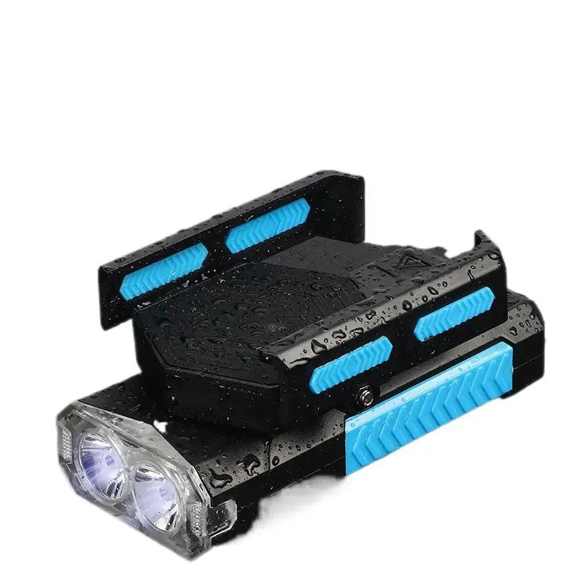 

Bicycle Light Five-In-One Rechargeable Glare Flashlight Night Riding Mountain Bike Mobile Phone Holder Horn Light Equipment