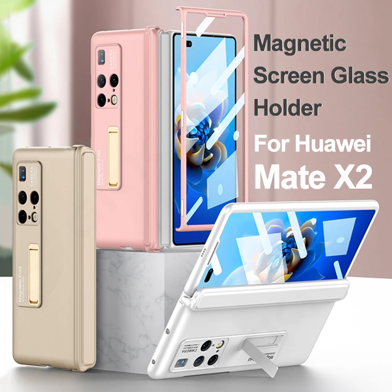 

GKK 360 All-included Magnetic Hinge Case For Huawei Mate X2 Case Outer Tempered Glass Holder Plastic Cover For Huawei Mate X2