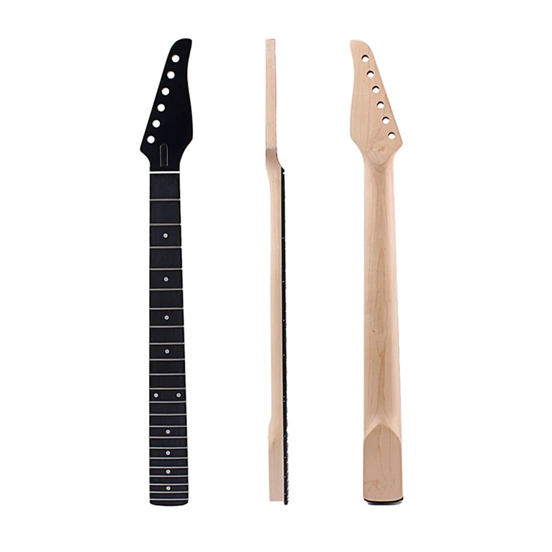 

22 Frets Wood Color Maple Electric Guitar Neck Rosewood Fingerboard Inlay Dots Guitar Neck Accessories