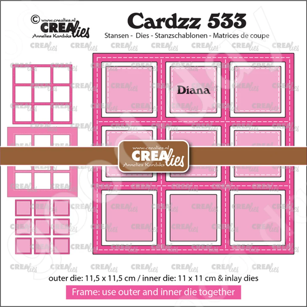 

Lattice Frame Metal Cutting Dies Scrapbook Diary Decoration Stencil Embossing Template Diy Greeting Card Handmade 2022 New Arriv