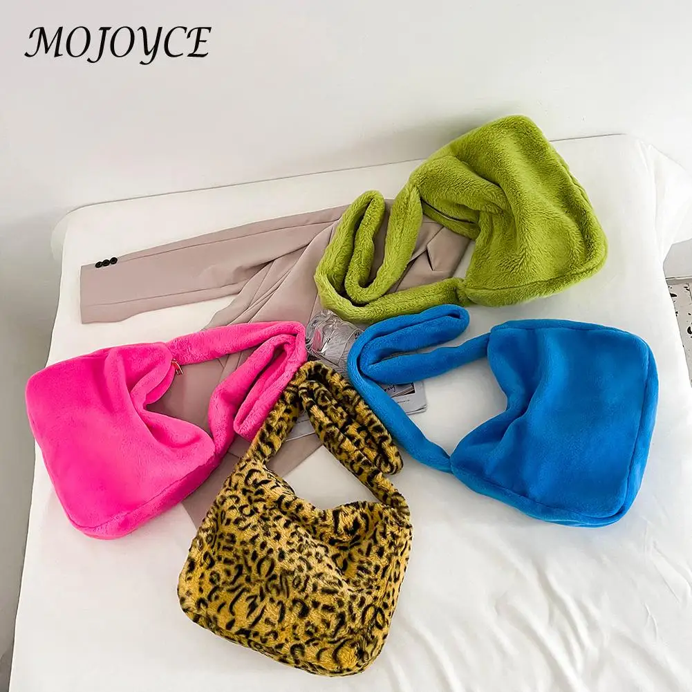 

Женские мягкие теплые плюшевые однотонные сумки, женские дорожные пушистые Наплечные сумки, теплая плюшевая Декоративная Сумка-тоут