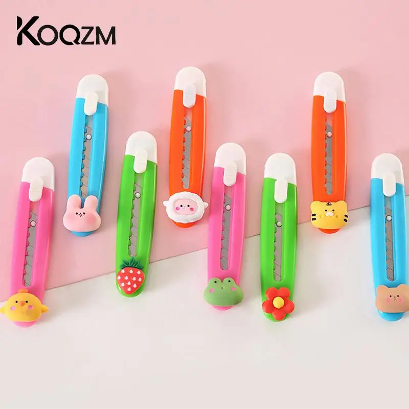 

Симпатичный канцелярский нож Экспресс-версия, Открыватель для букв, инструменты для творчества для студентов, канцелярские товары для школы с мультяшным рисунком