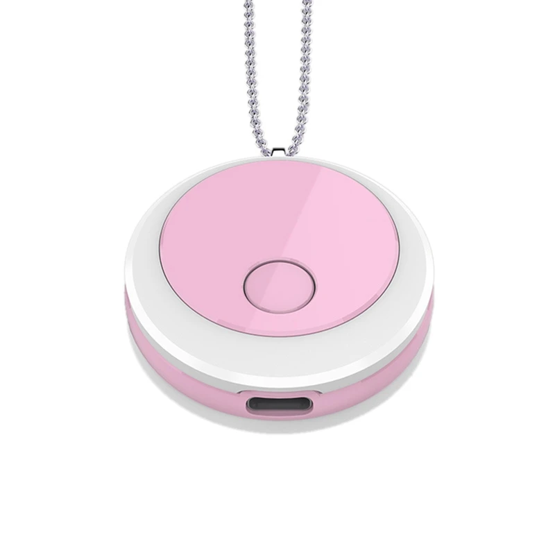 

Air Purifier Necklace Mini USB Wearable Air Purifier Negative Ion Generator No Radiation Low Noise -Pink