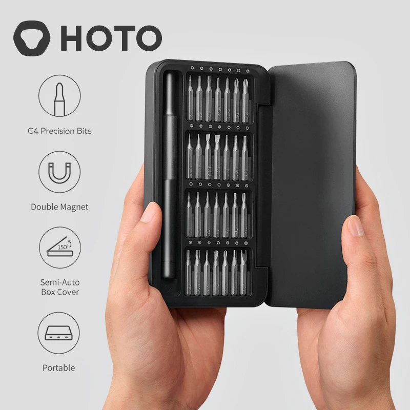 

Youpin HOTO 28 IN 1 Precision Screwdriver Kit Multi-functional Hand Tool Screwdriver Set Magnetic Aluminum Box for Xiaomi Tools