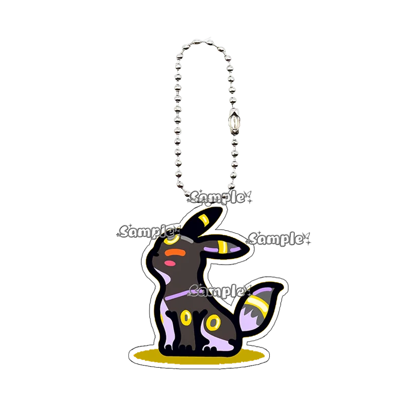 Фото Акриловый брелок с персонажами аниме Eevee, Umbreon, Sylveon, Jolteon, кавайные подвески для сумок, брелоки для ключей, украшения для автомобиля, подарки и игрушки для девочек №5